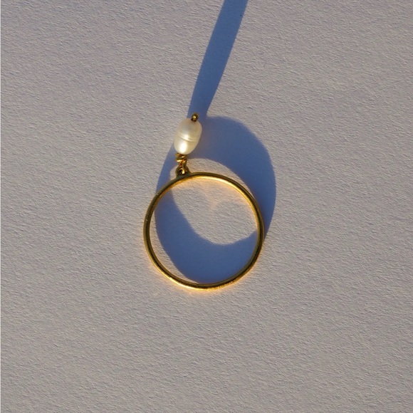 NWT Catbird x Prounis 22k Gold “Rattle” Keshi Pearl Ring - Picture 5 of 6